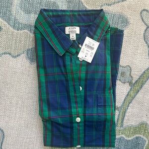 J. Crew Blue and Green Plaid Shirt